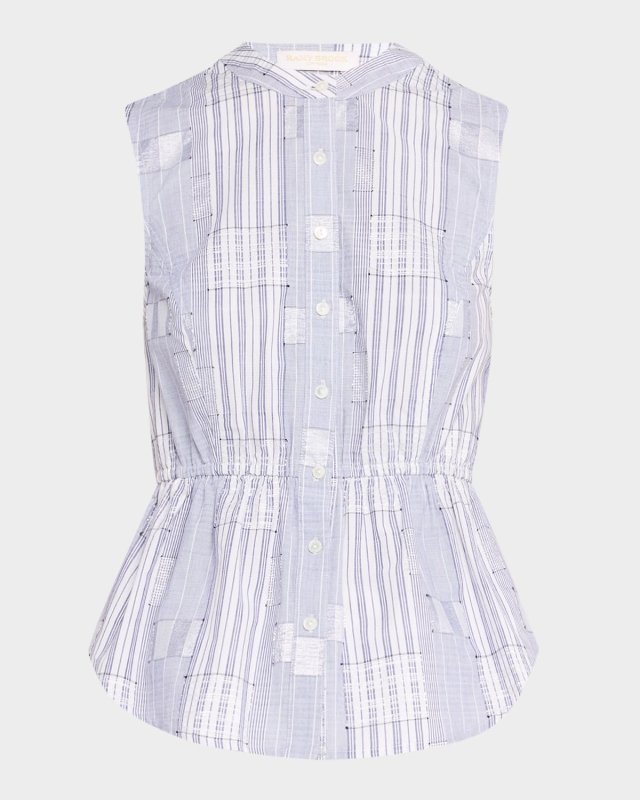 Keziah Sleeveless Mixed Media Top